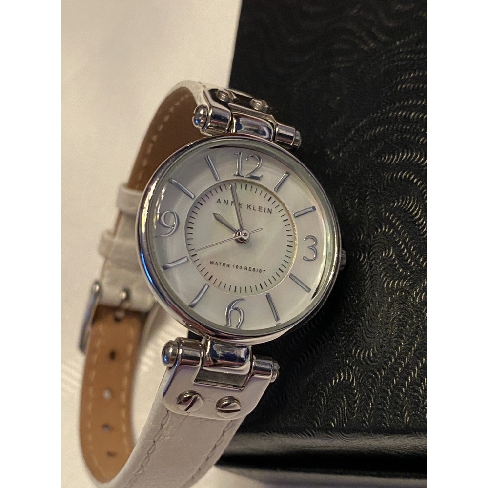 Anne Klein Watch 9" Total Length White Leather Band w/ 1.25